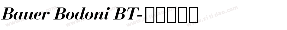 Bauer Bodoni BT字体转换